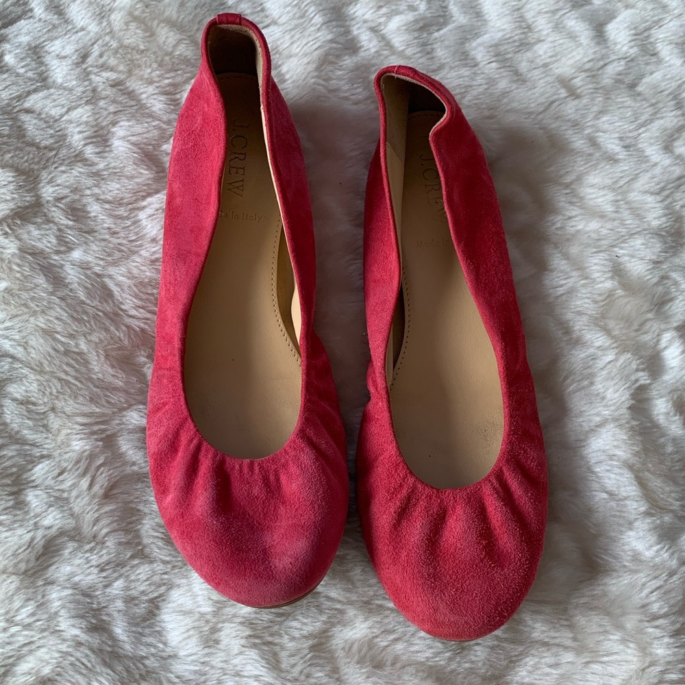 j crew anya suede ballet flats